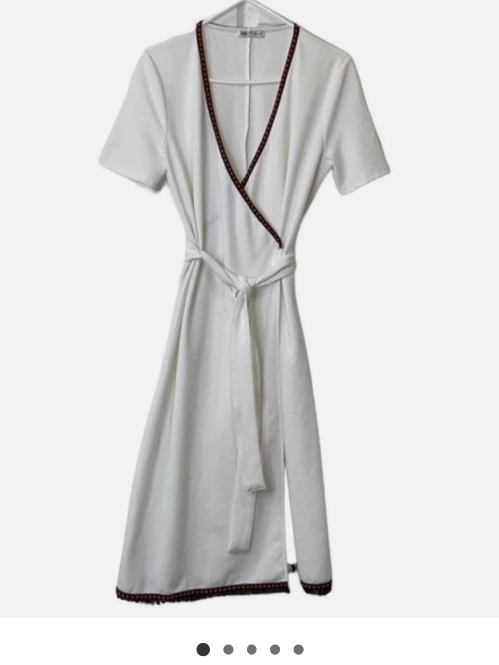 Zara white wrap around dress